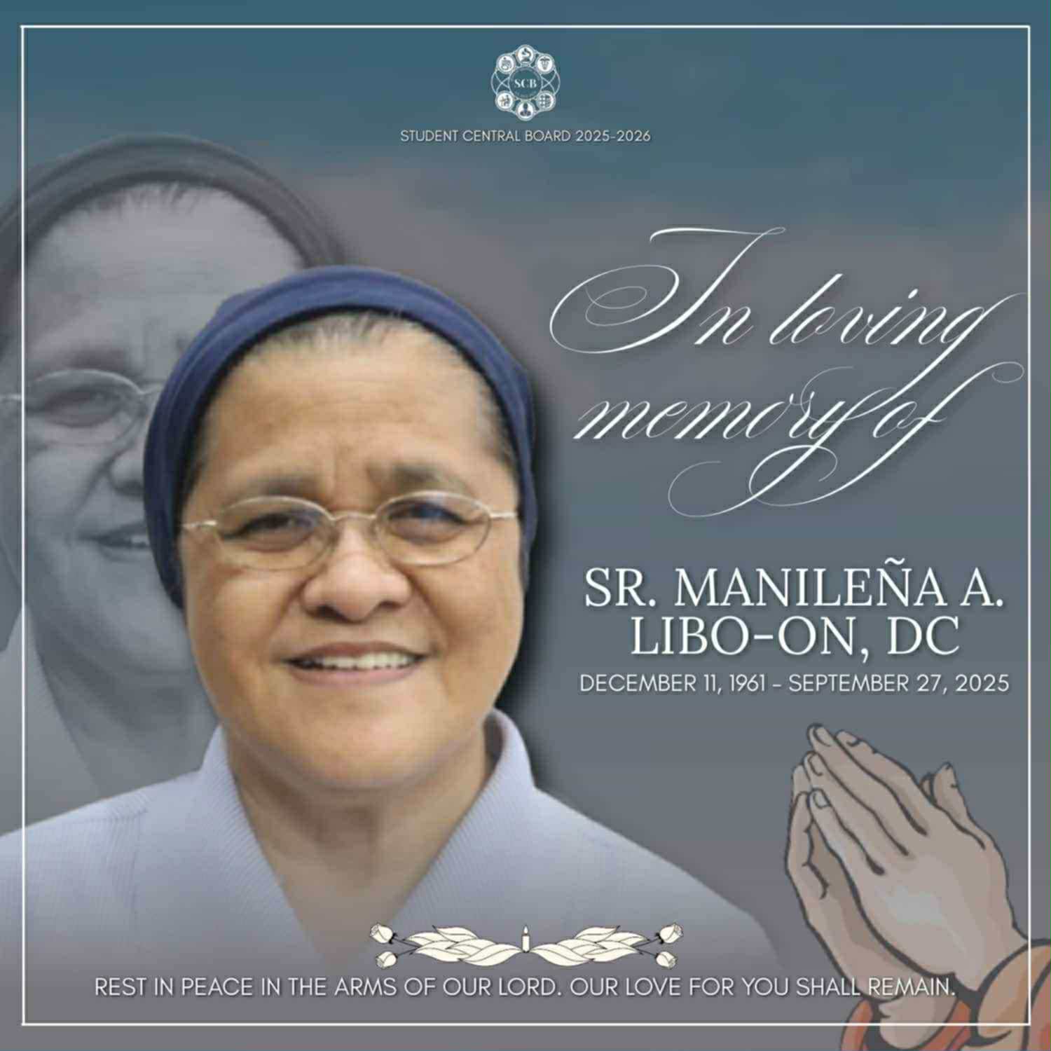 Portrait of Sr. Manileña A. Libo-on, DC